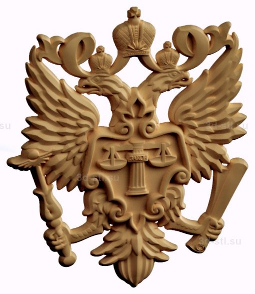 stl model-the Emblem of the Ministry of justice of the Russian Federation
