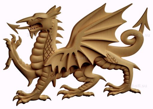 stl model relief dragon