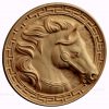 stl model is a Medallion with a horse 