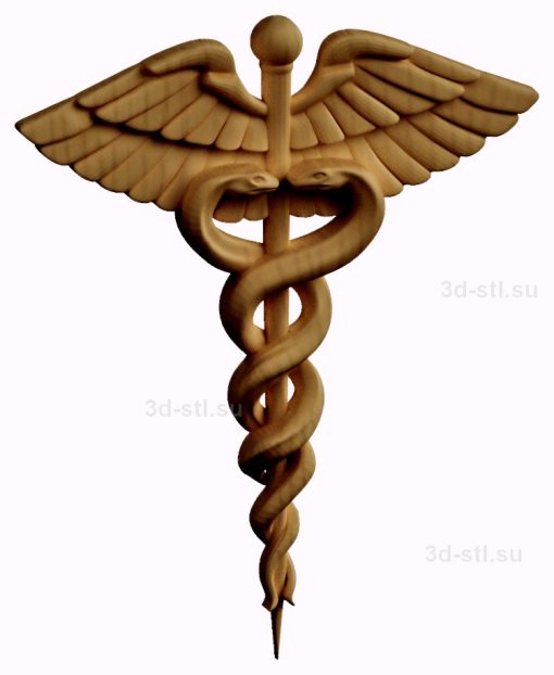 stl model is the Symbol of the Caduceus