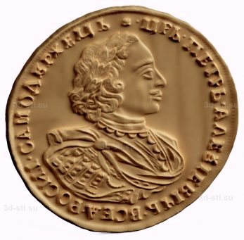 stl model-Coin Rubles 1720