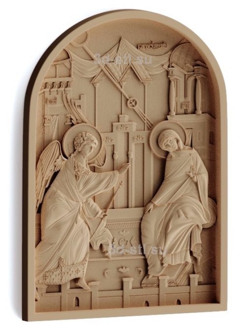 stl model is the Icon of the Annunciation of the virgin
