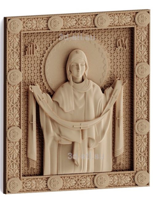 stl model is the Icon of the Pokrov of the blessed virgin Mary