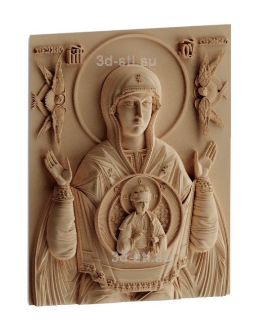 stl model is the Icon of the mother of God "of the Sign"