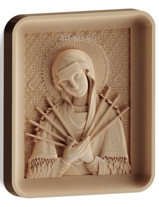 stl model is the Icon of the mother of God seven arrows