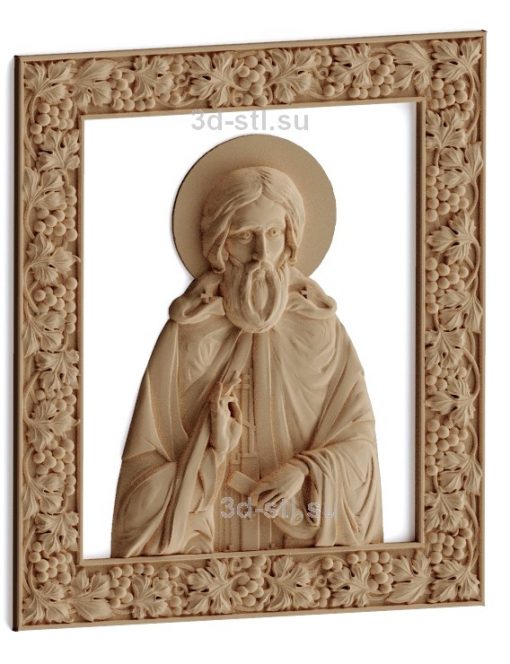 stl model is the Icon of St. Sergius Of Radonezh