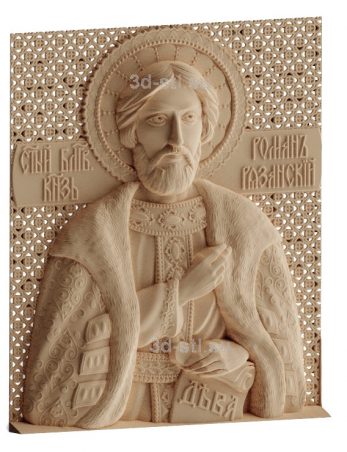 stl model-Icon of St. Prince Roman Ryazansky