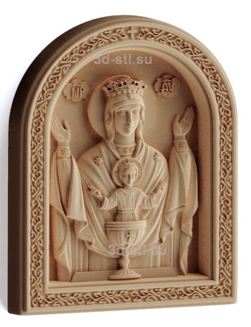 stl model-Icon of the Mother of God "The Inexhaustible Chalice"