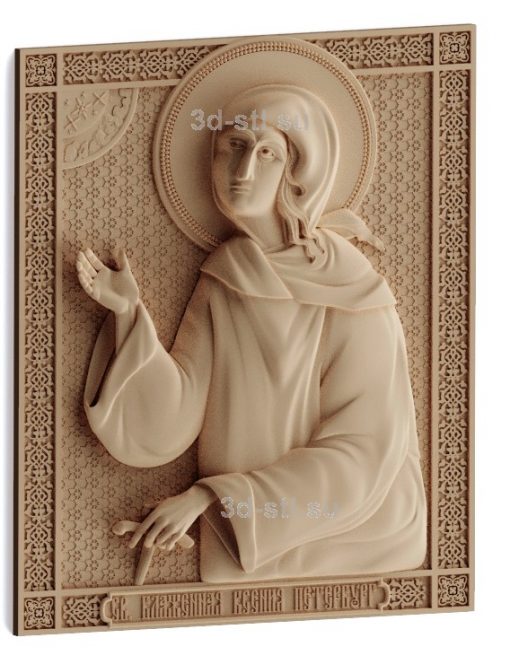 stl model-Icon of St. Ksenia of St. Petersburg