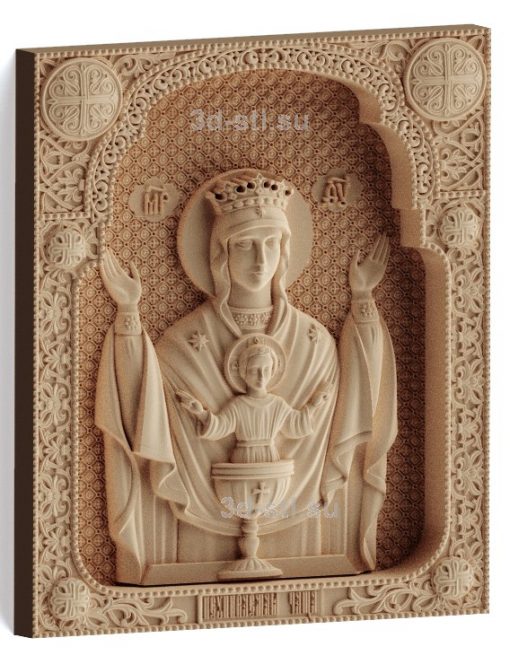 stl model is the Icon of the mother of God "inexhaustible chalice"