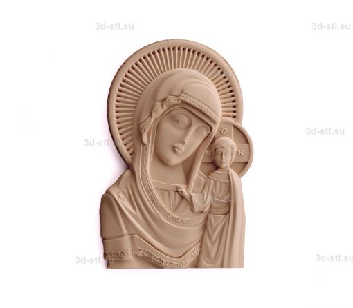 stl model Image of the mother of God "Kazanskaya"