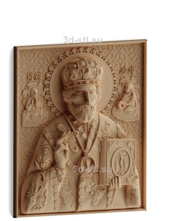 stl model-Icon of St. Nicholas the Wonderworker winter
