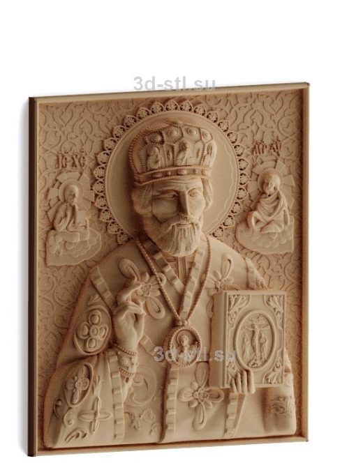 stl model-Icon of St. Nicholas the Wonderworker winter