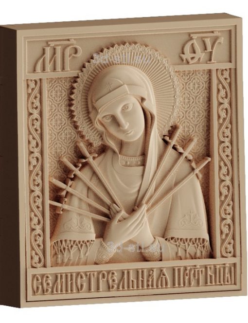 stl model-Icon of the Mother of God "Semistrelnaya"