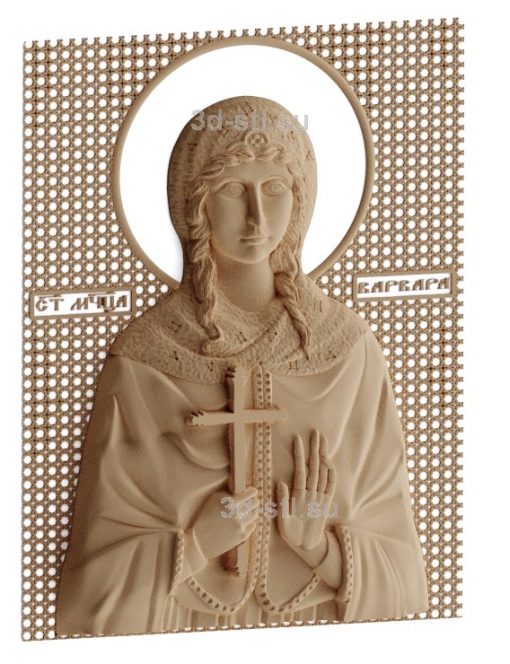 stl model-Icon of St. Barbara