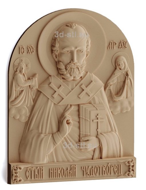 stl model-Icon of St. Nicholas the Wonderworker