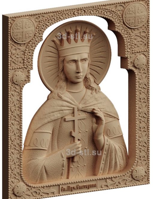stl model-Icon of St. Catherine