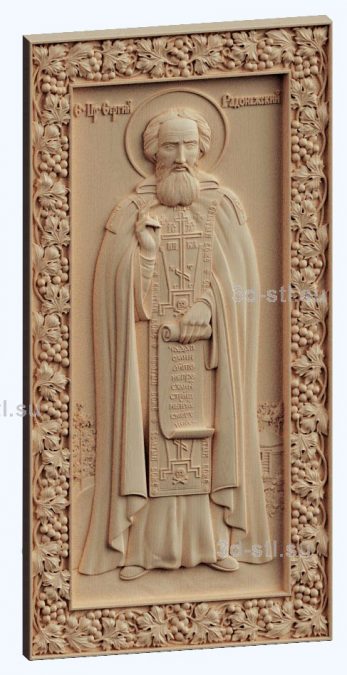 3d stl model-icon of St. Sergius of Radonezh