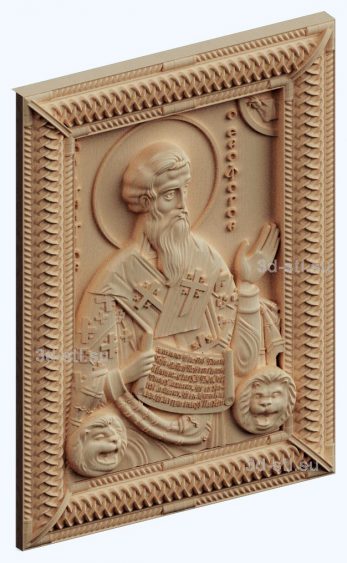 3d stl model-icon of St. Ignatius the God - Bearer
