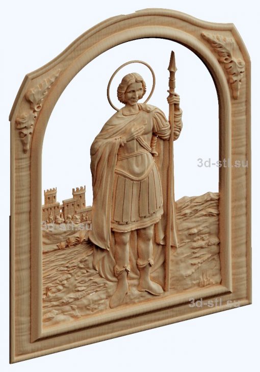 3d stl model-icon of St. George the Victorious