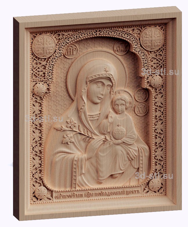3d stl model-The Virgin of the Unknown color icon № 520
