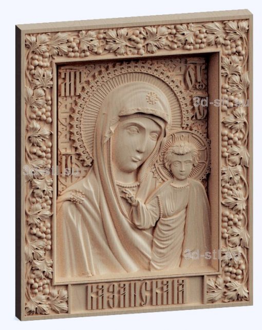 3d STL model-Mother of God Kazan icon № 528