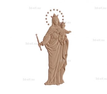 stl model Image of the mother of God