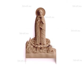 stl model Image the image of the Mother of God “the Abbess of the Holy Mountain of Athos"