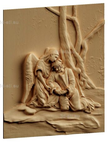 stl model Panno Jesus in Gethsemane 