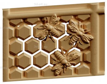 stl model Panno Bees and honeycomb 