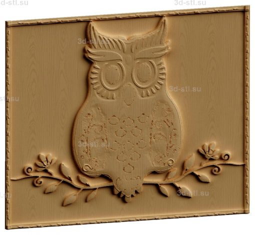 stl model-Panel Owl