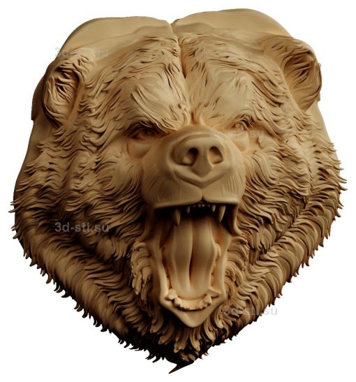 stl model Panno Head angry bear