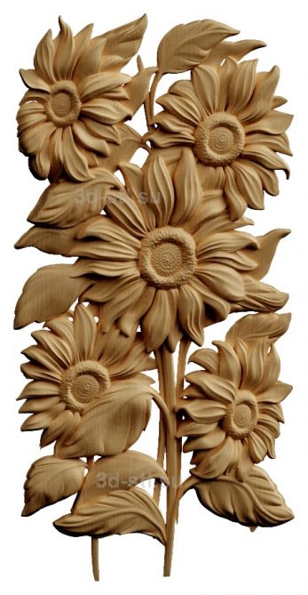 stl model Panno Sunflowers 