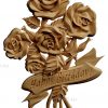 stl model Panno Bouquet of roses-happy Birthday 