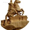 stl model Panno monument to Peter the great 
