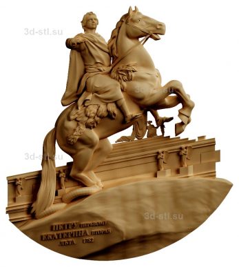 stl model Panno monument to Peter the great 