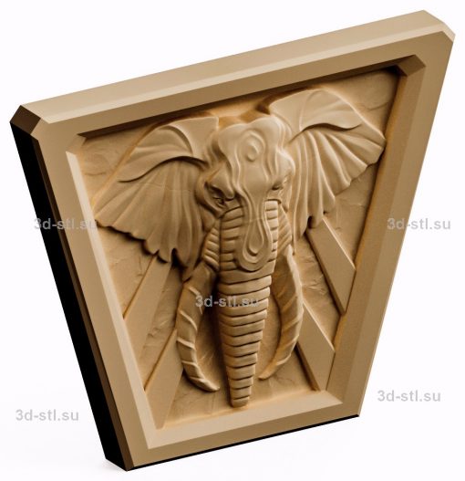 3d stl model-elephant panel from the open spaces