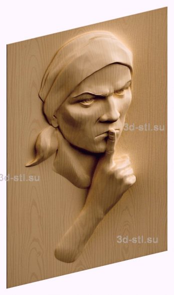 3d stl model-Shhh panel № 1018