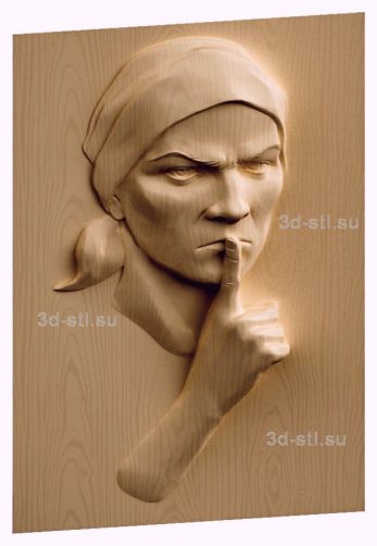 3d stl model-Shhh panel № 1018