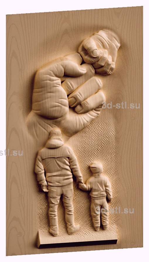 3d STL model-Father and Son panel № 1019