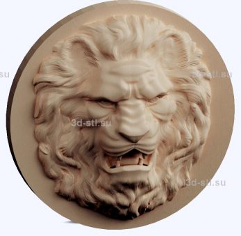 3d STL model-lion's head panel № 1035