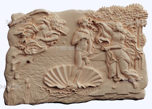 3d STL model-the Birth of Venus panel № 1047