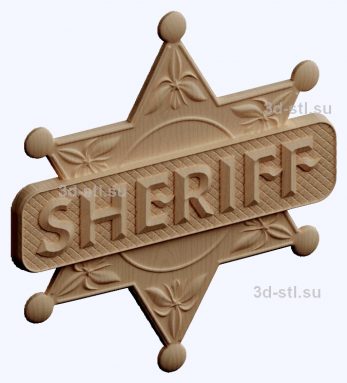 3d STL model-Sheriff emblem