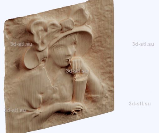 3d STL model-Lady panel №1059