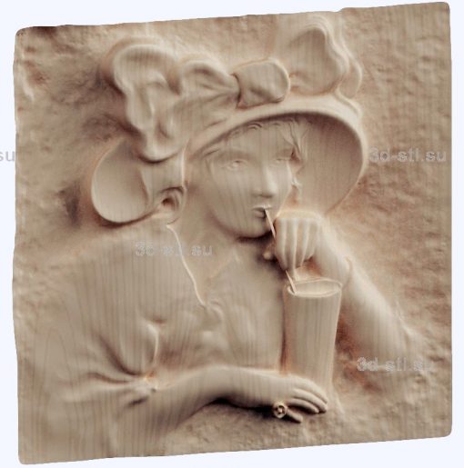 3d STL model-Lady panel №1059