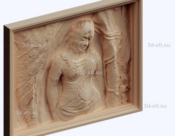 3d STL model-girl panel № 1088