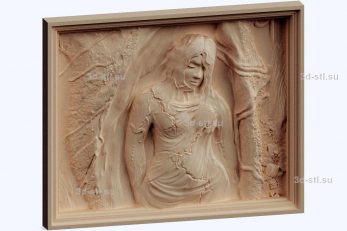 3d STL model-girl panel № 1088