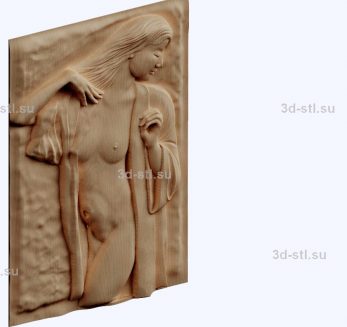 3d STL model-girl panel № 1093