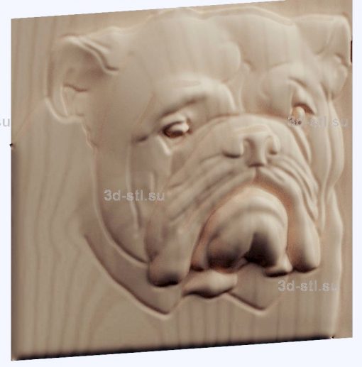 3d STL model-bulldog panel № 1132