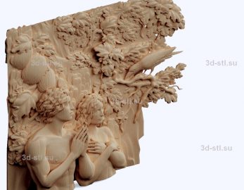 3d STL model-Adam and Eve panel № 1159